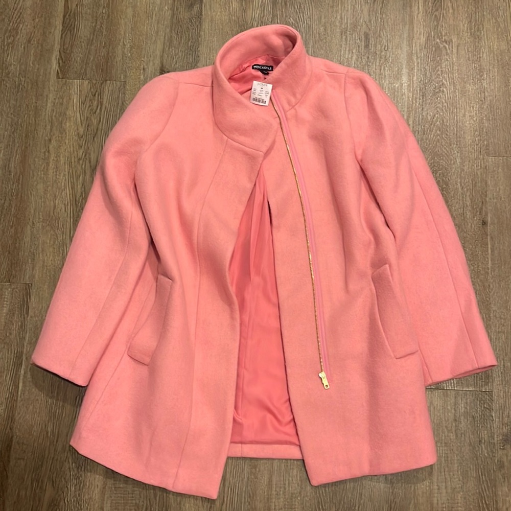 Women’s j crew mercantile pink pea coat brand new